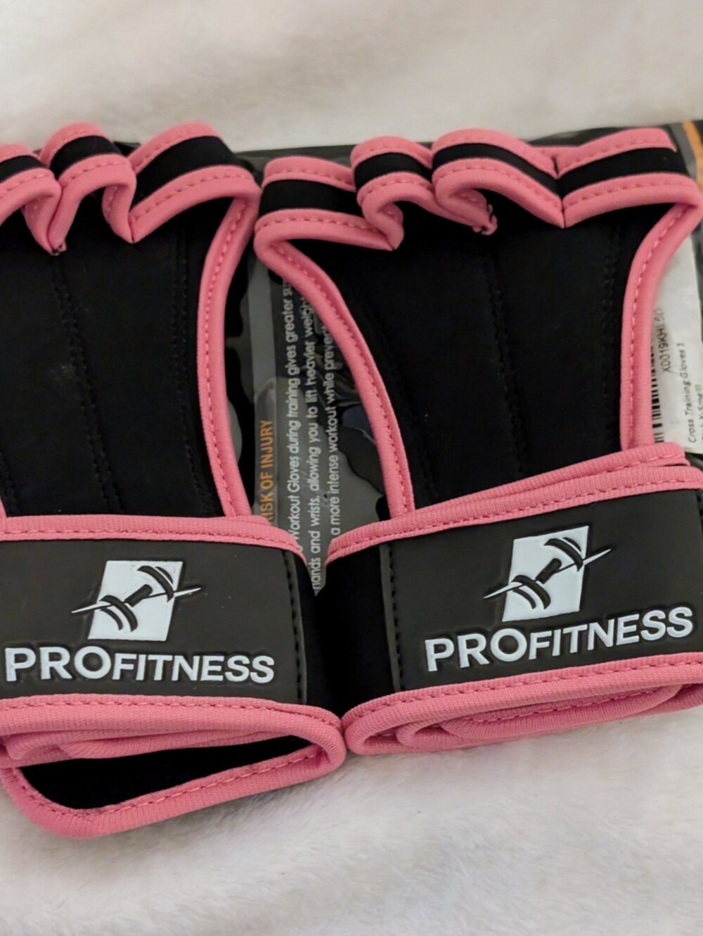 NEW Pro Fitness Pink and Black Women's Wrist Support Training Gloves